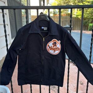 Ebbets Field Flannels Black Knights Cotton Grounds Crew Jacket, Men’s size med.